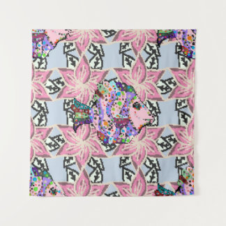 Tapiz Patrón floral sin foco. Patrón natural de hoja en