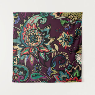 Tapiz Patrón floral textil paisley oriental