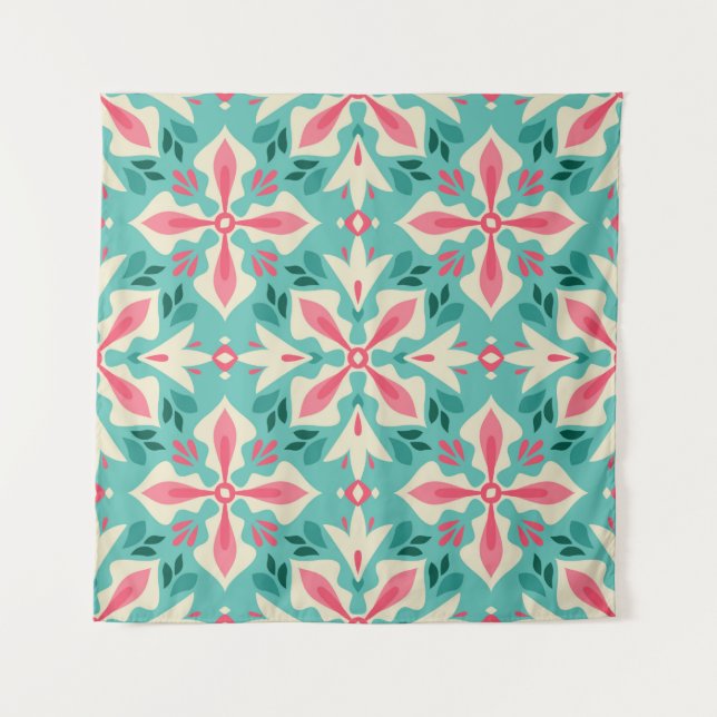 Tapiz Patrón floral vintage continuo (Anverso)