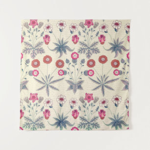 Tapiz Patrón floral William Morris Daisy Naranja rojo