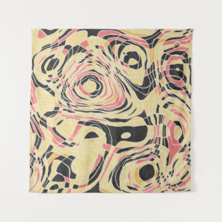 Tapiz Patrón geográfico de línea abstracta, diseño topog