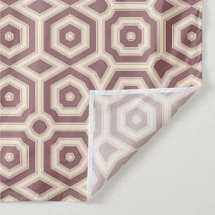 Tapiz patrón geométrico beige marrón art deco