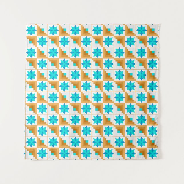 Tapiz Patrón geométrico multicolor (Anverso)