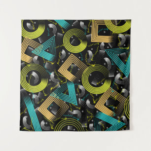 Tapiz Patrón geométrico, retro,90s,abstracto,a