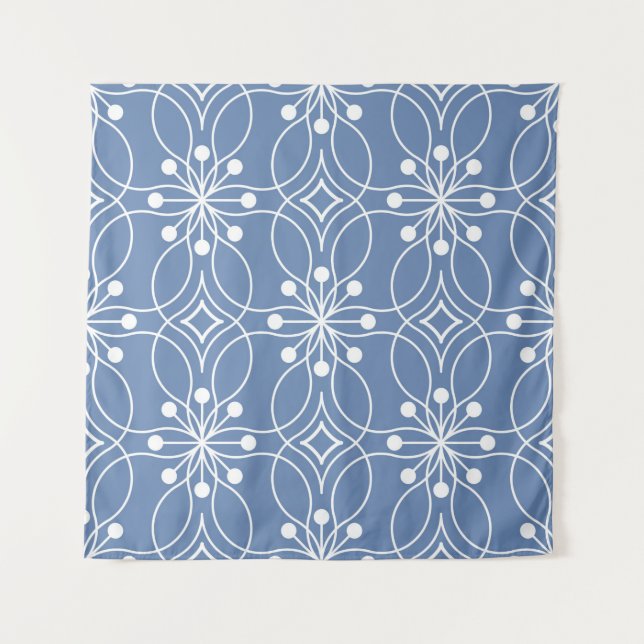 Tapiz Patrón geométrico sin soldadura con líneas ondulad (Anverso)