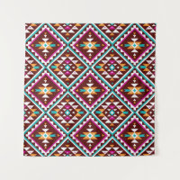 Patrón geométrico tribal de color sin fisuras