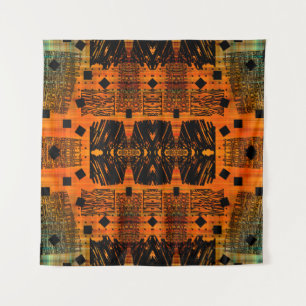 Tapiz patrón gráfico vintage decorativo art deco, S.