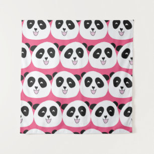 Tapiz Patrón infantil Oso panda repetición vintage sin f