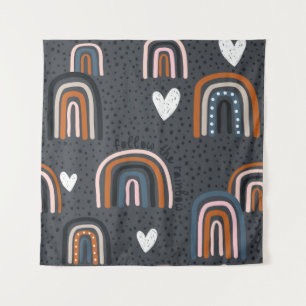 Tapiz Patrón infantil sin costura con arco iris dibujado