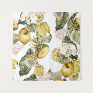 Tapiz Patrón ininterrumpido de acuarela floral. Pintado