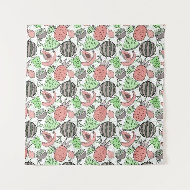 Tapiz Patrón ininterrumpido de frutas | Patrón de superf (Anverso)