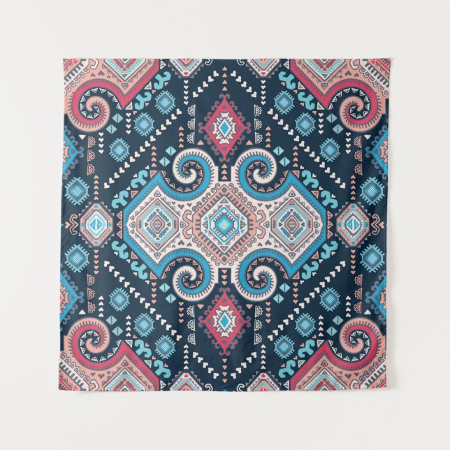 Tapiz Patrón ininterrumpido de la etnia tribal mexicana (Anverso)