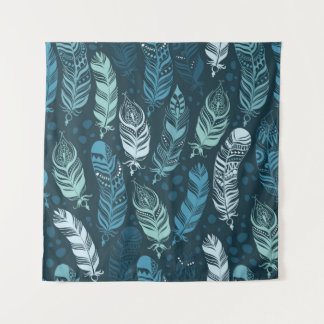 Tapiz Patrón ininterrumpido de plumas étnicas