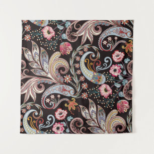 Tapiz Patrón inmaculado con colorido paisley floral