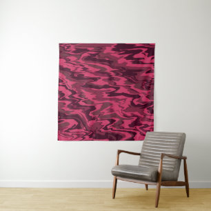 Tapiz Patrón Líquido Ondulado Rosa Oscuro