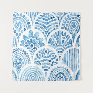 Tapiz Patrón marroquí sin foco. Baldosa vintage onizada.