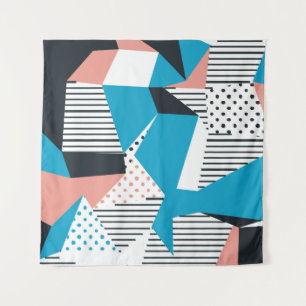 Tapiz Patrón Memphis: Minimalista tendencia abstracta