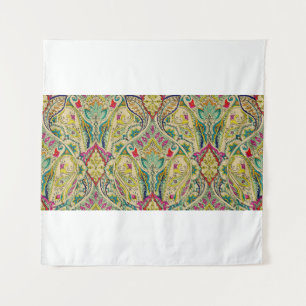 Tapiz Patrón paisley indio sin fisuras, borde decorativo