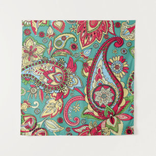 Tapiz Patrón Paisley. Patrón oriental sin foco basado en