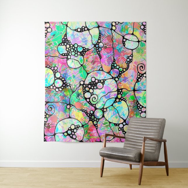 Tapiz Patrón Pintado A Mano Y Digitalmente Art. 31 (In situ)