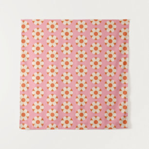 Tapiz Patrón retro de energía de flor de los años 70 ret