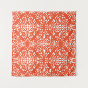 Tapiz Patrón rojo ornamental sin soldadura