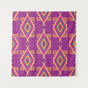 Tapiz Patrón sin brillo en estilo boho. Ornamento étnico