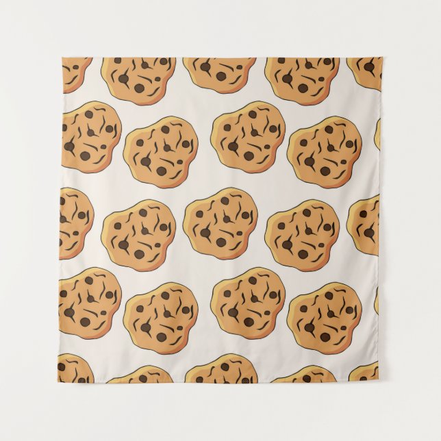 Tapiz Patrón sin fisuras de cookies antiguas. ilusiones  (Anverso)