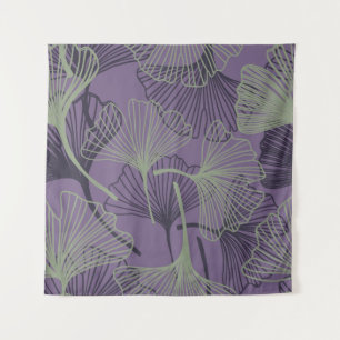 Tapiz Patrón sin fisuras de Gingko biloba. Abstracto de 