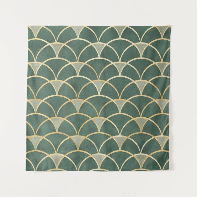 Tapiz Patrón sin foco acuarela ornamental oriental te (Anverso)