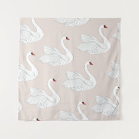 Patrón sin foco con cisnes blancos. Orina de ave b