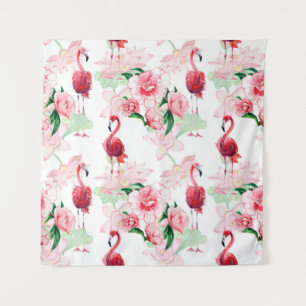 Tapiz Patrón sin foco con flamingo rosa