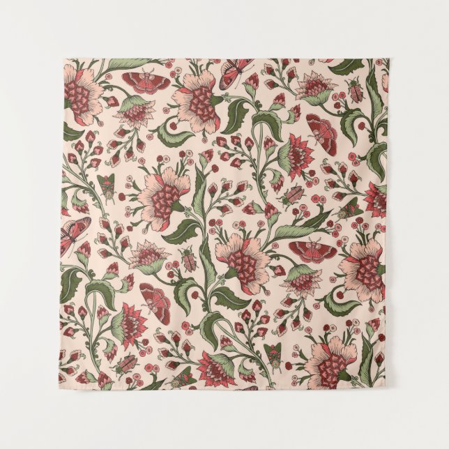 Tapiz Patrón sin foco con flores de fantasía, wal natura (Anverso)