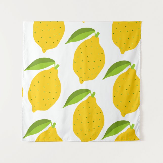 Tapiz Patrón sin foco con limón fresco amarillo (Anverso)