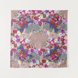 Tapiz Patrón sin foco con motivos florales. Patata sin f