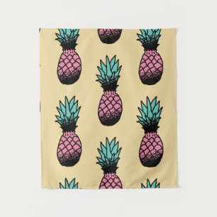 Tapiz Patrón sin foco de piña dibujada a mano linda