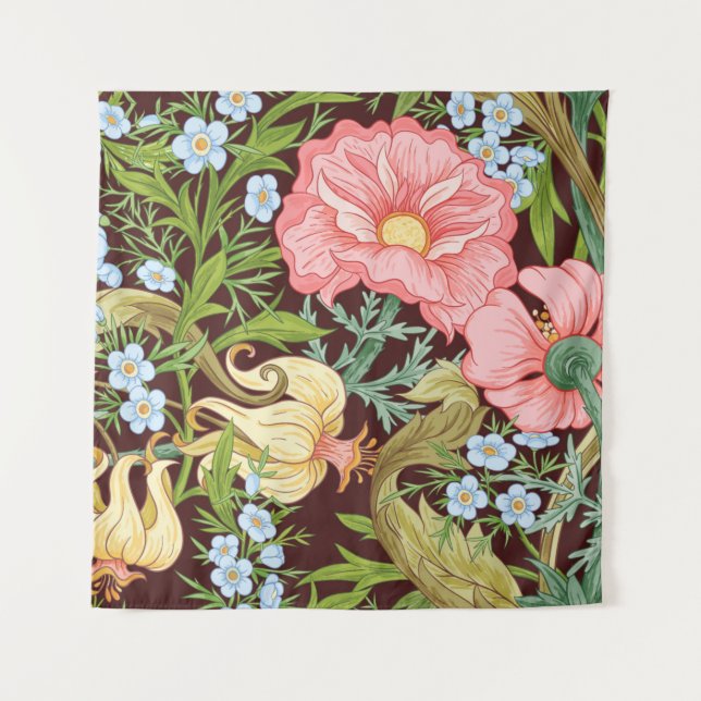 Tapiz Patrón sin foco floral, fondo con In art no (Anverso)