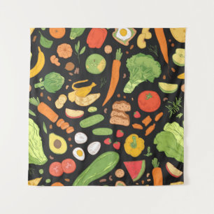 Tapiz Patrón sin mar con alimento dietético, alimento sa