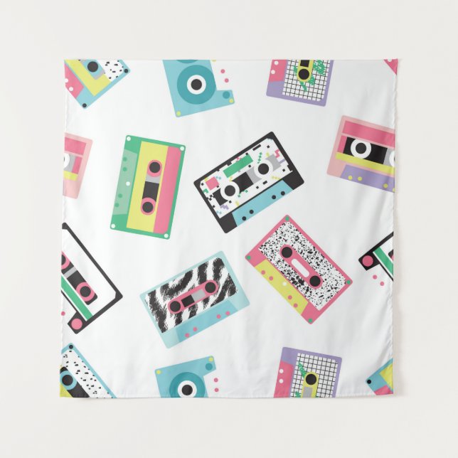 Tapiz Patrón sin problemas con cintas de audio en los añ (Anverso)