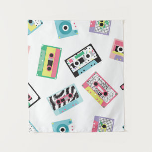 Tapiz Patrón sin problemas con cintas de audio en los añ