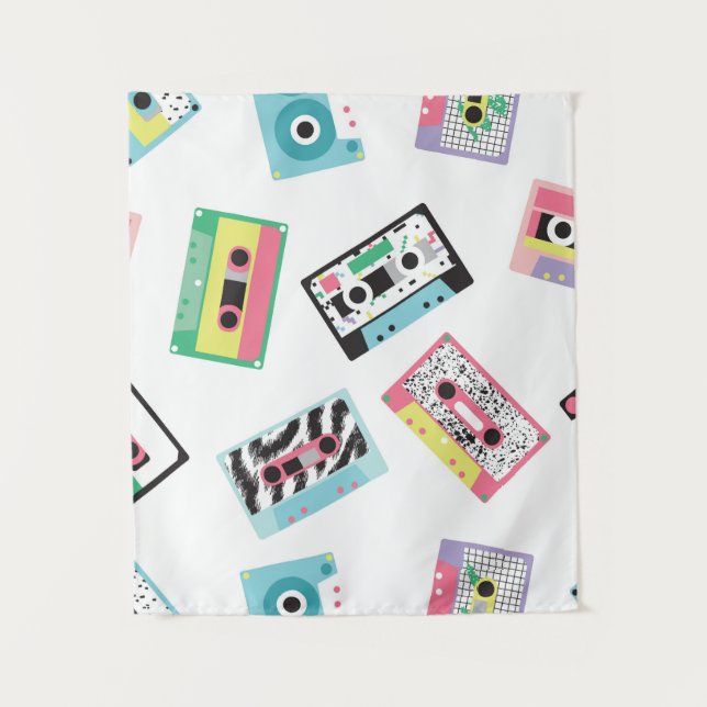 Tapiz Patrón sin problemas con cintas de audio en los añ (Anverso)