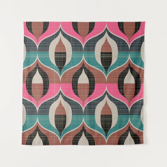 Tapiz Patrón sin problemas de estilo Retro Sixties (Anverso)