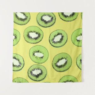 Tapiz Patrón sin soldadura de fruta de Kiwi, fondo con k