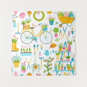 Tapiz Patrón sin soldadura de primavera en un simple car