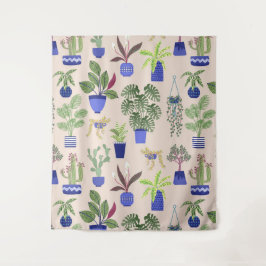 Tapiz Patrón Suculento de Cactus para Hogares