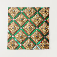 Patrón tailandés dentro de la pared del templo tai