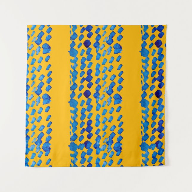 Tapiz Patrón transparente de acuarela con puntos abstrac (Anverso)