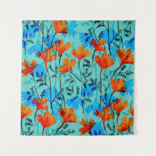 Tapiz Patrón transparente de acuarela simple dibujado a 