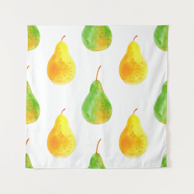Tapiz Patrón transparente de frutos perecederos (Anverso)