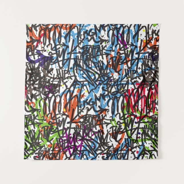 Tapiz patrón transparente. Graffiti fondos.art,pat (Anverso)